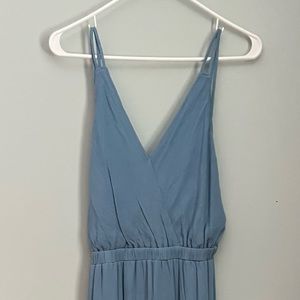Lulus 	
Lost in Paradise Slate Blue Maxi Dress